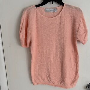 Women's Pink Vintage Short Sleeve 100% Cotton Top